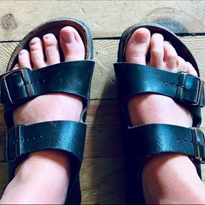 Birkenstock Milano Dark Brown Leather Sandals
